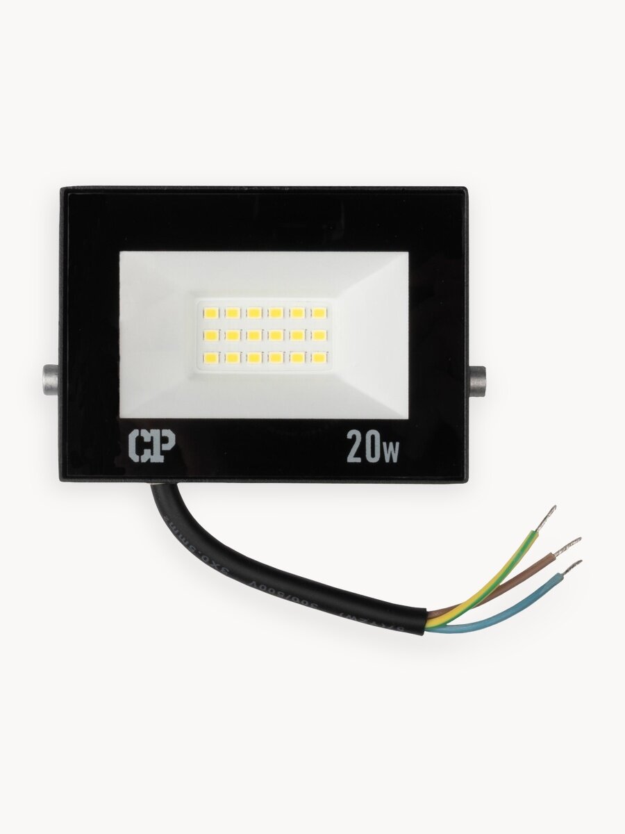 Прожектор светодиодный уличный, светильник фонарь, CRAZYPOWER СДО MP, 20 Вт, IP65, холодный белый свет 6500K