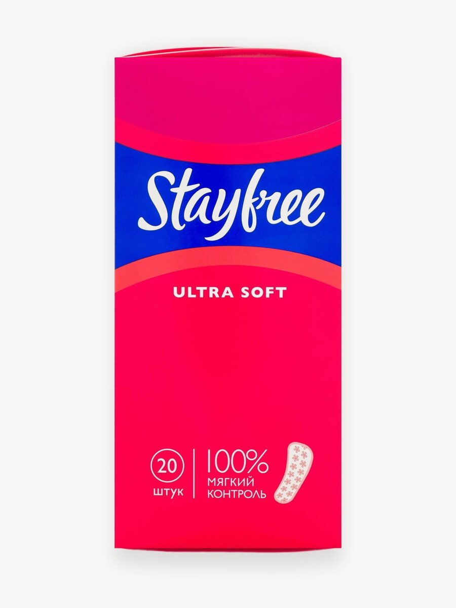 Прокладки ежедневные Stayfree, ультратонкие, без отдушек, 20штх3уп, 60 шт