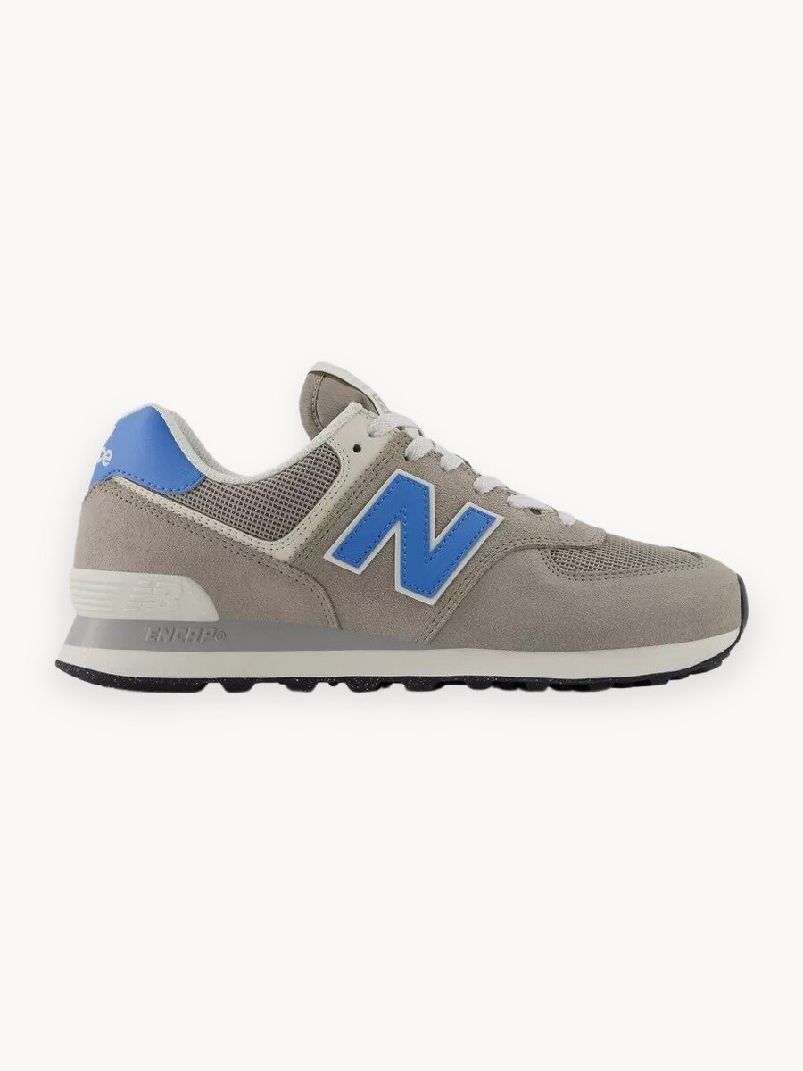 Кроссовки New Balance 574, размер 6,5 US, бежевый/голубой