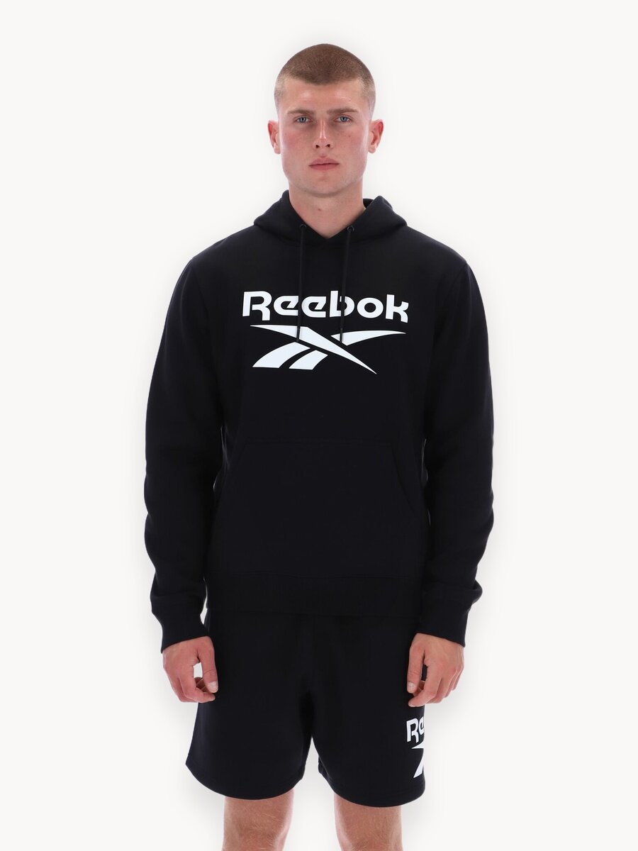 Худи Reebok Victor BigLogo Pullover Hoody, размер S INT, , черный