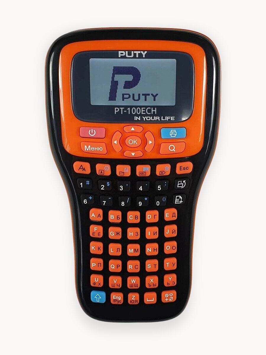 Принтер Puty PT-100ECH для печати этикеток/наклеек ручной, рус/англ, печать только на лентах Vell CH с чипом {PT-100ECH}