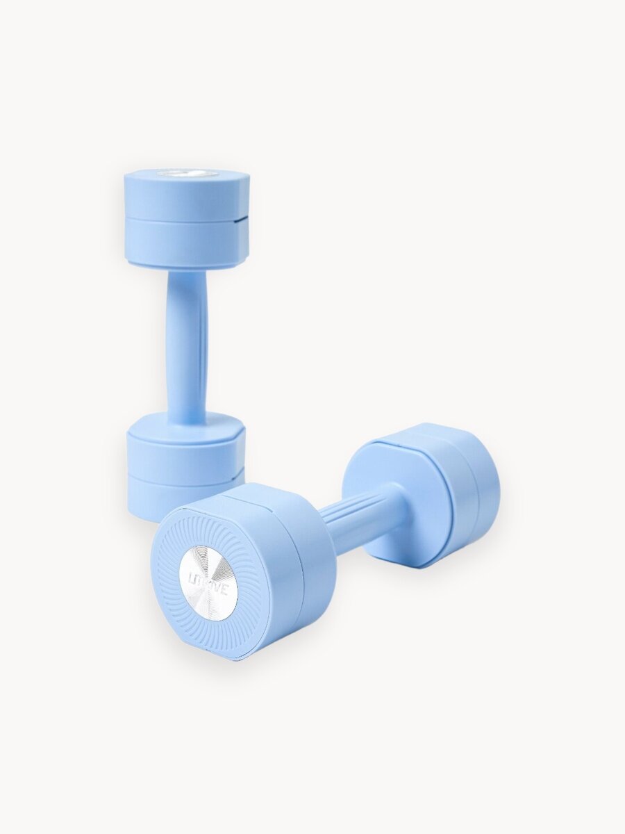 Гантели разборные для фитнеса UMOVE 1-2 кг, регулируемые, голубые