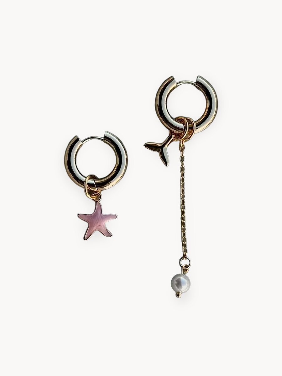 Серьги конго, жемчуг имитация, акрил