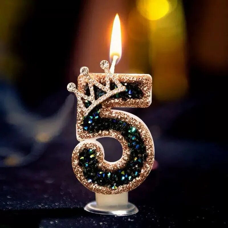Свечи для торта цифра 5, 7.5 см х 4 см, 1 шт