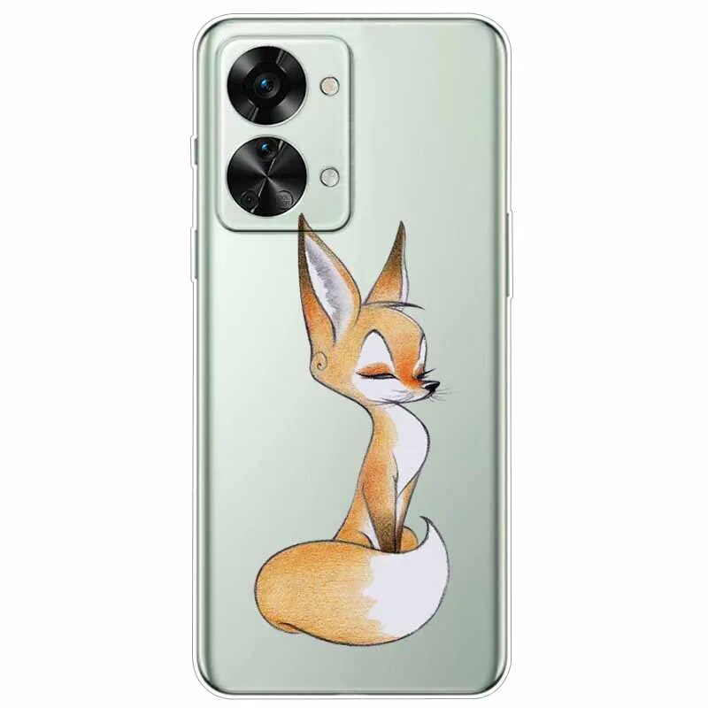 Милый прозрачный чехол из ТПУ для OnePlus Nord 2T 5G, прозрачный силиконовый чехол Nord2T Белый, 16