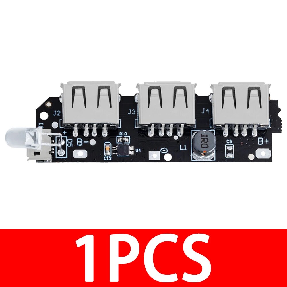 Модуль Power Bank 3 USB, 1pcs