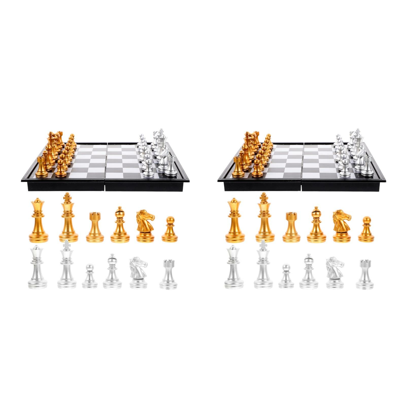 Набор пластиковых магнитных шашек для домашнего использования в складной доске