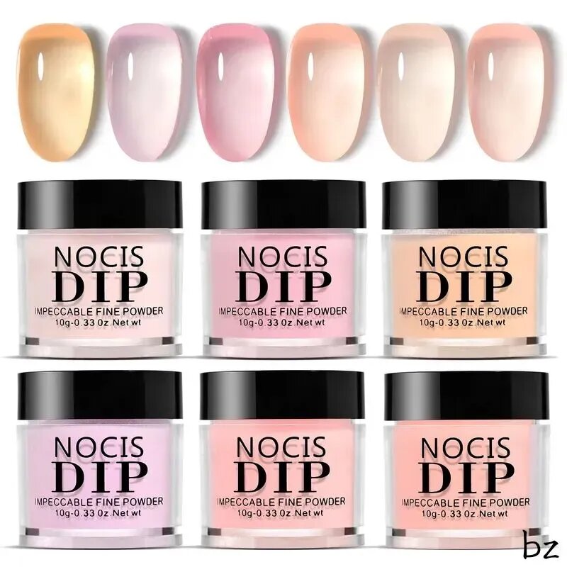 Гель-пудра для покрытия ногтей , малиновая, 6 шт, 60 г, Дип-пудра, DIP Powder