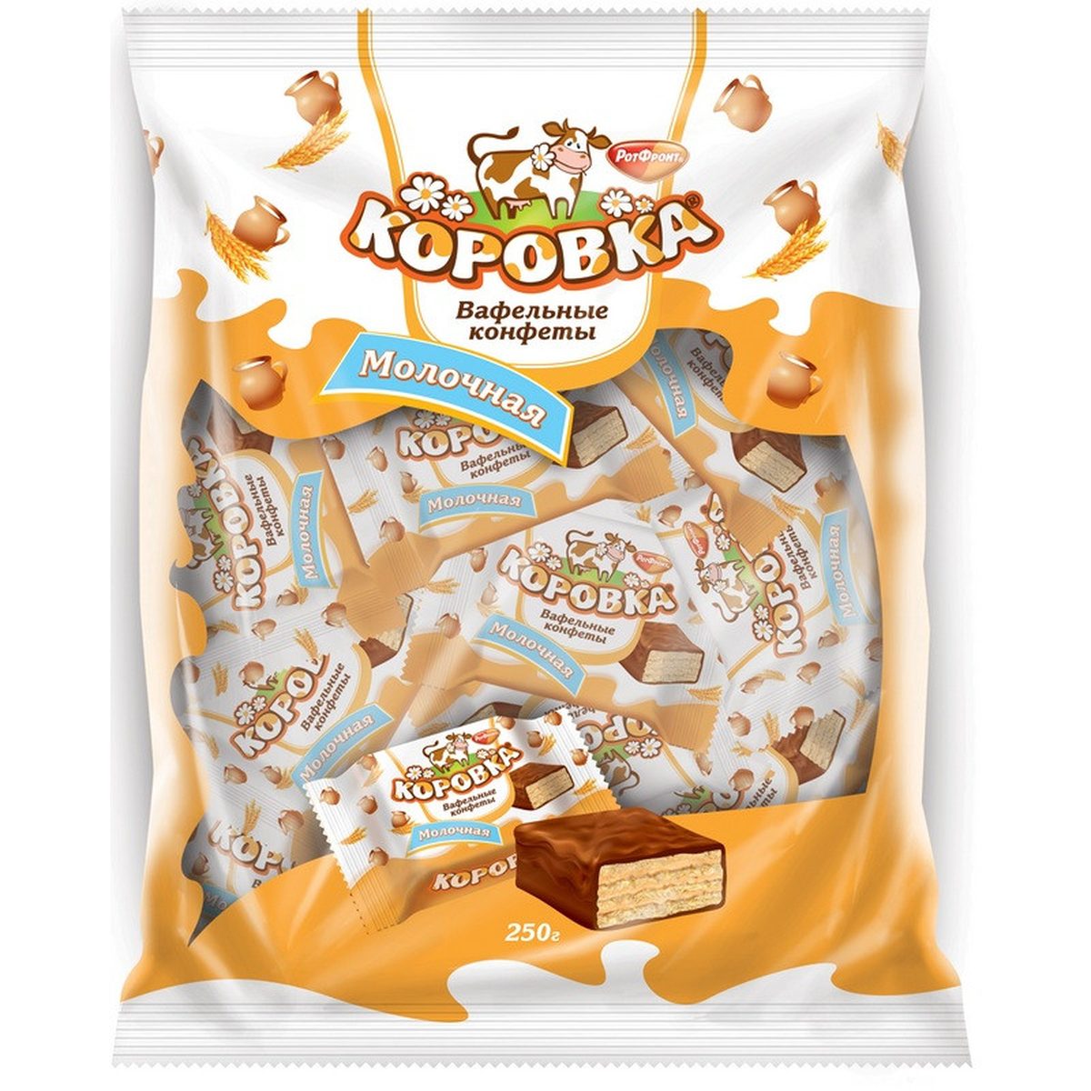 Вафли Коровка молочные 250г, 1шт.