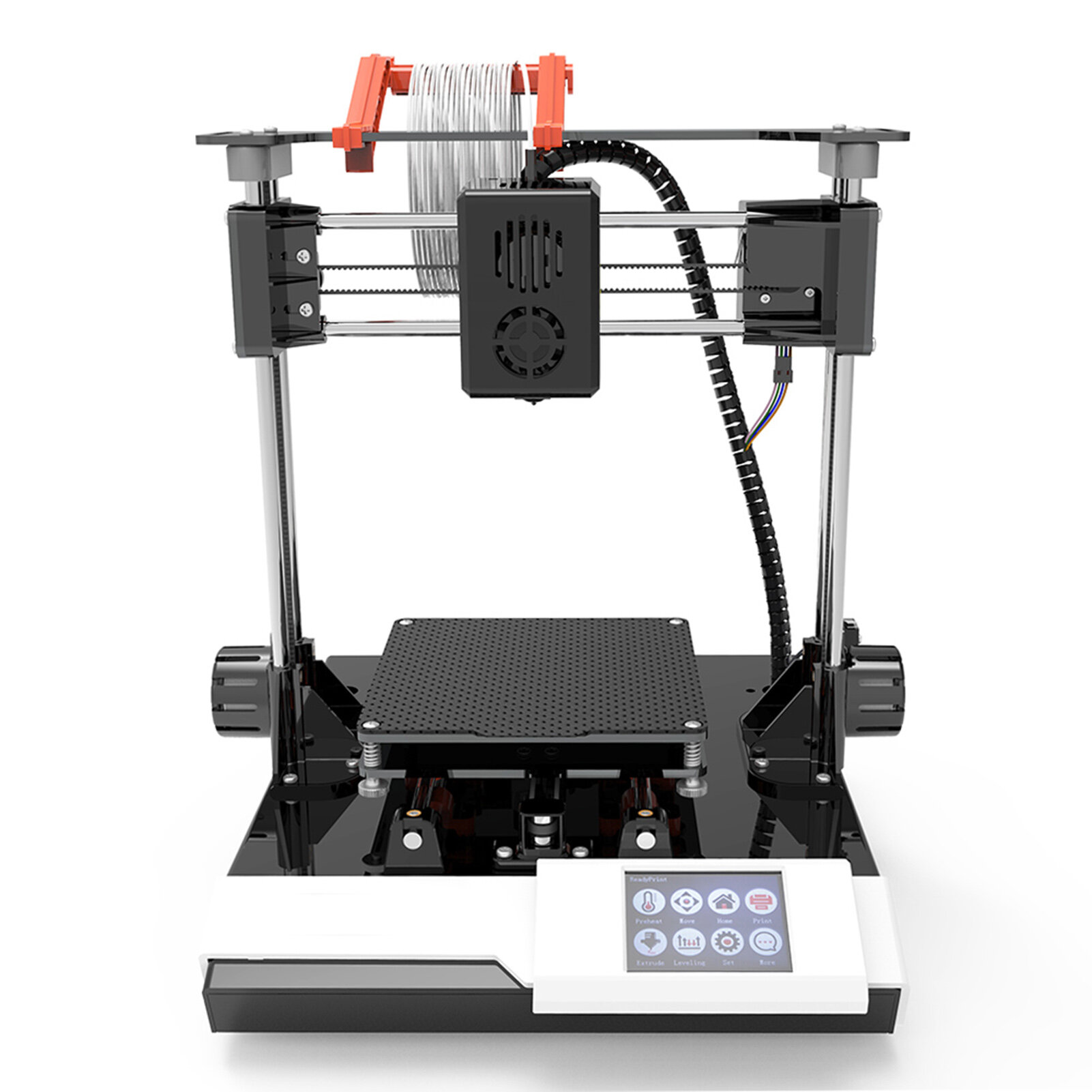 3D-принтер EasyThreed K6 Настольная печатная машина FDM Размер печати 100x100x100 мм/4x4x4 дюйма Съемная платформа с сенсорным экраном 2,4 дюйма Печать с TF-ка