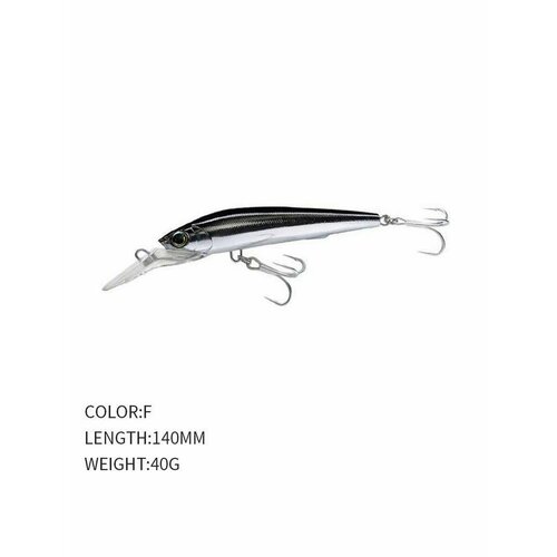 Воблер 140мм+лопатка 40мм 40гр. Для ловли щуки и судака на глубине до 8-10метров.