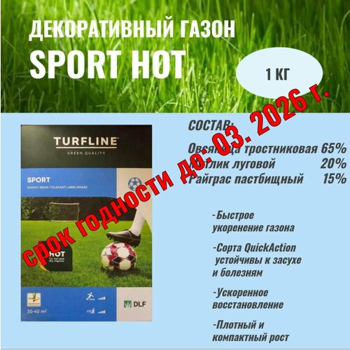 фото Семена газонной травы dlf sport hot (засухоустойчивая спортивная смесь) 1кг