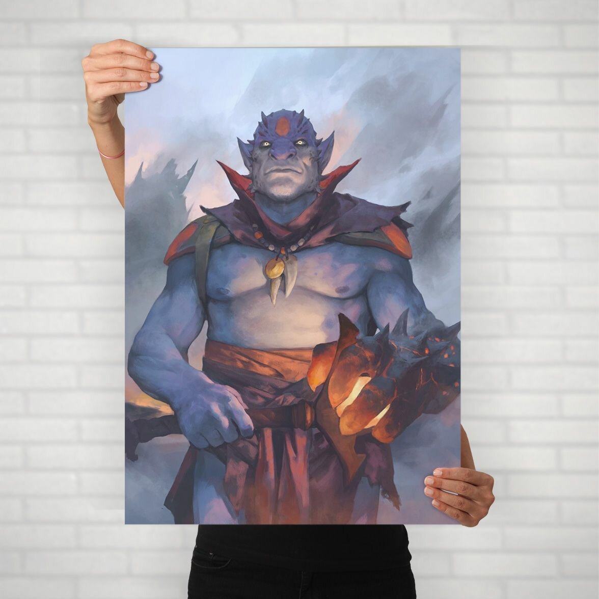 Плакат на стену для интерьера Dota 2 (Lion 4) - Постер по игре формата A1 (60х84 см)