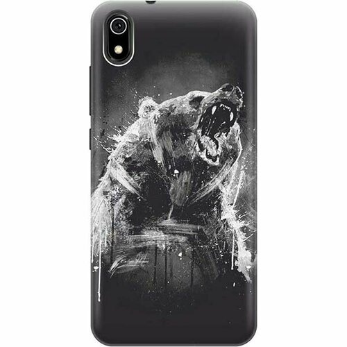 фото Ультратонкий силиконовый чехол-накладка для xiaomi redmi 7a с принтом "разъяренный медведь" slvgo