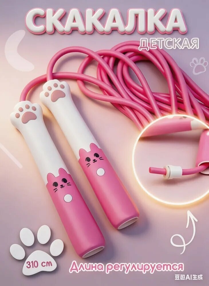 Скакалка для девочки Кошачья лапка
