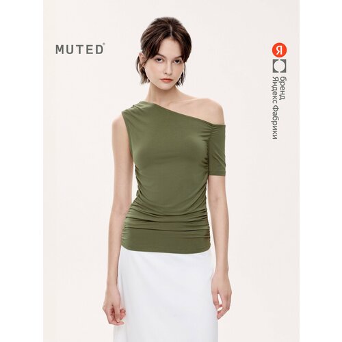 фото Майка muted на одно плечо, размер xl, хаки