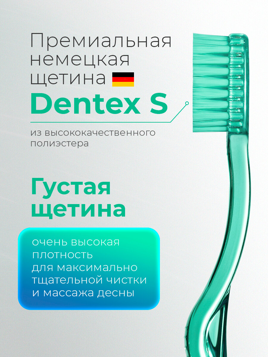 Зубная щетка Revyline S8000 DUO Crystal Emerald+Sapphire, мануальная, 8000 щетинок, взрослая, от 5 лет — фото 1