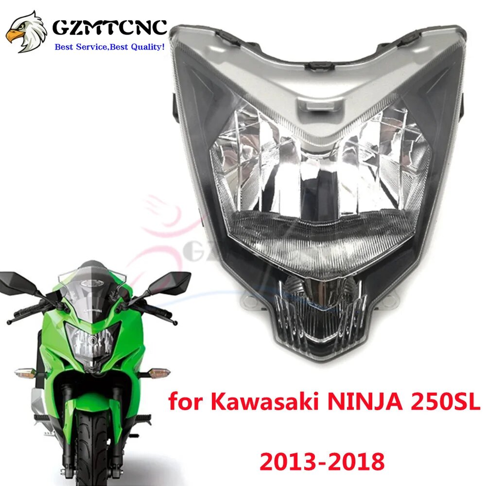 Передняя фара в сборе для Kawasaki Z250 SL Ninja 250SL 2013-2018, передняя фара Z250SL NINJA250SL 13-18
