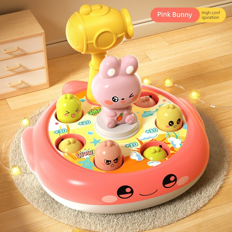 Игра-моль с кроликом для малышей 1-3 лет с молотком, обучающий комплект для раннего обучения