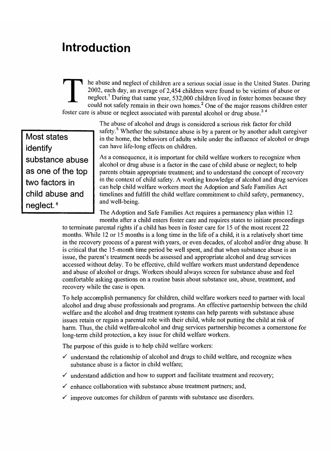 Understanding substance abuse and facilitating recovery. A guide for child welfare workers — фото 1
