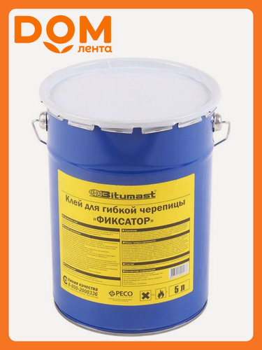 Изображение товара Клей для гибкой черепицы Bitumast фиксатор 5,0 л