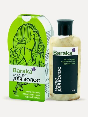 Изображение товара Масло Baraka Hairmenn, для всех типов, волос, укрепление, блеск, против секущихся кончиков, 110 мл