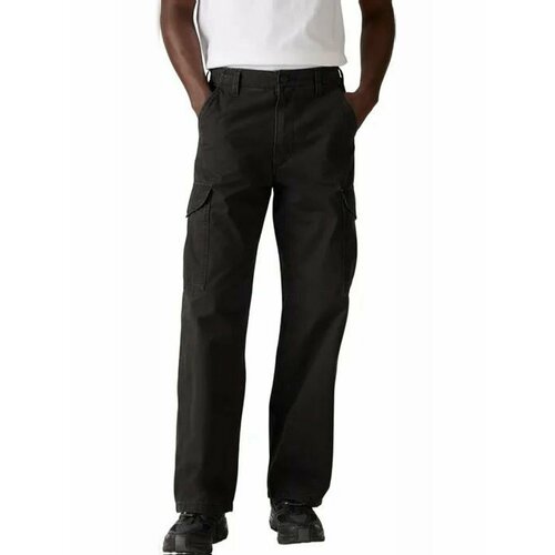 фото Брюки карго levi's базовая коллекция, размер w31/l32, черный