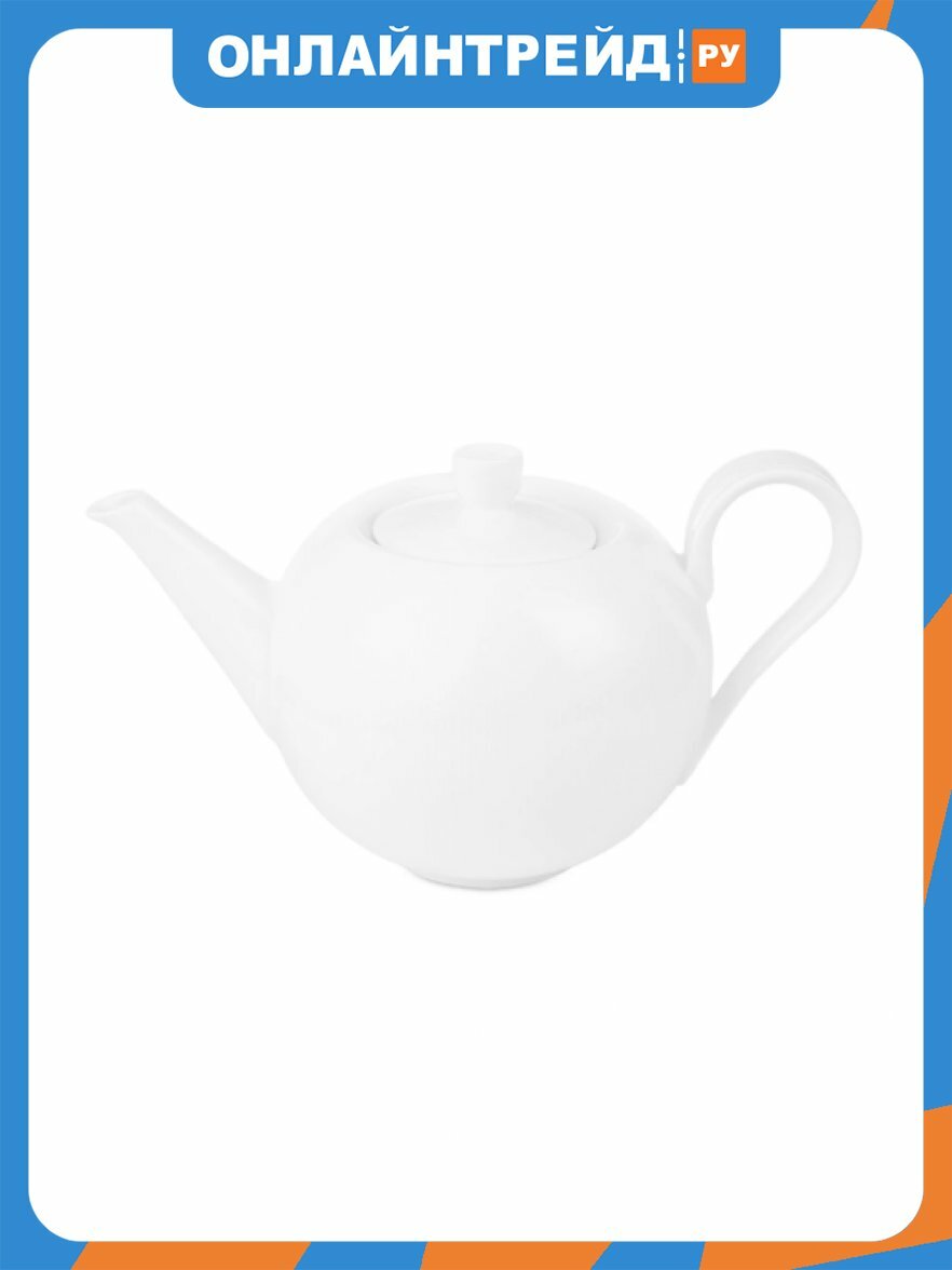 Чайник заварочный Decor DE Table Плиссе 900 мл, фарфор костяной (DDT-GB0015)