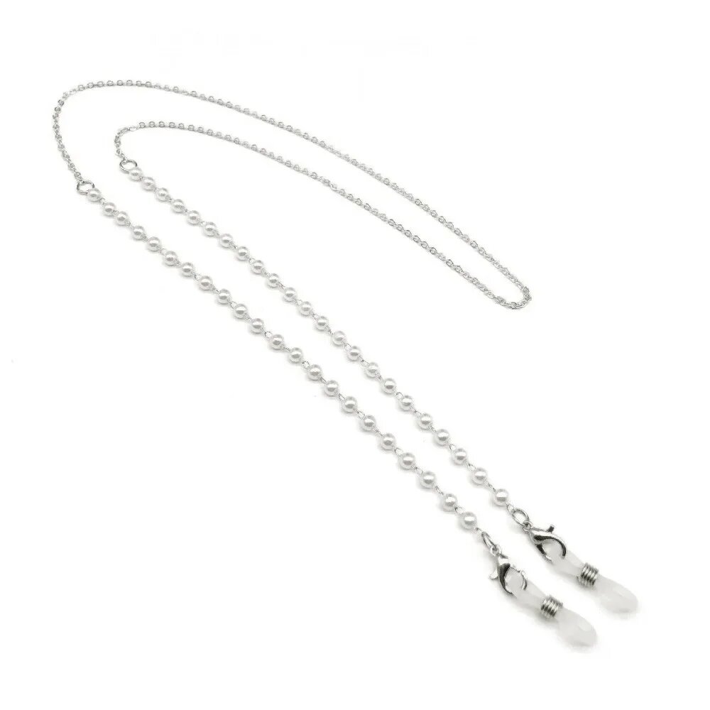 Цепочка для очков White Silver, серый цвет