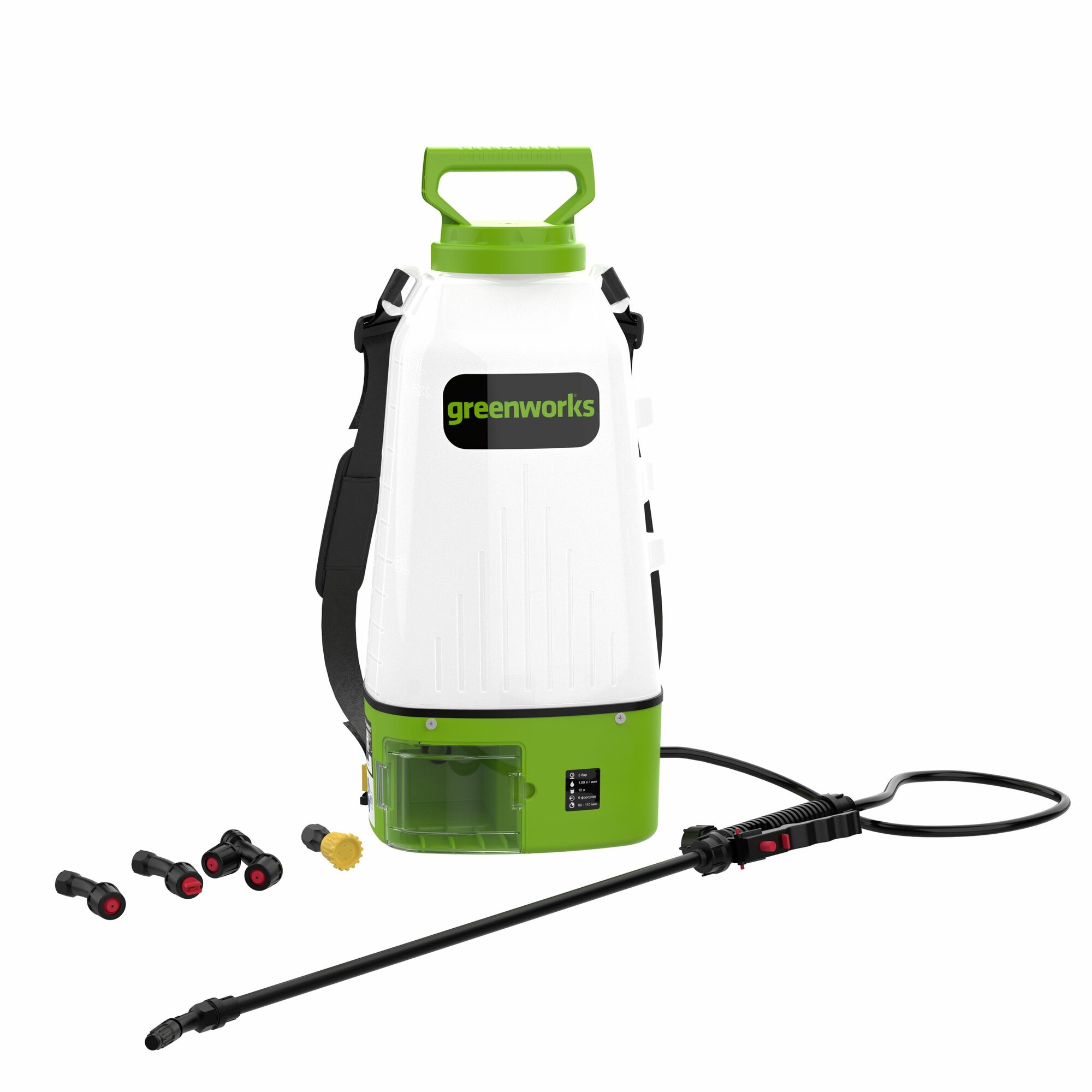 Опрыскиватель аккумуляторный Greenworks BPS2410, 24V, 10 л, без АКБ и ЗУ , BPS2410A1