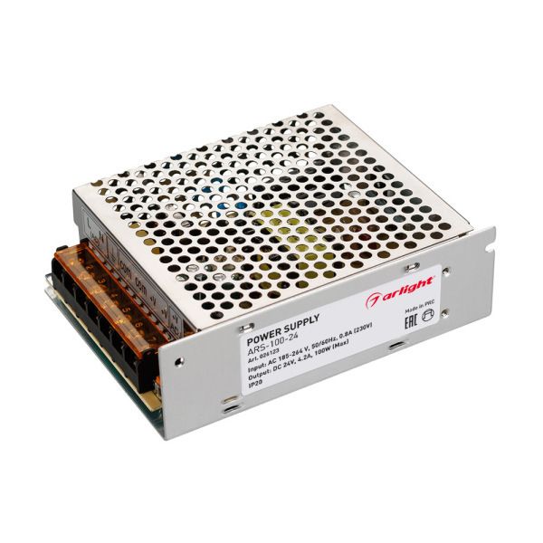 Блок питания ARS-100-24 (24V, 4.2A, 100W) (Arlight, IP20 Сетка, 2 года) 026123