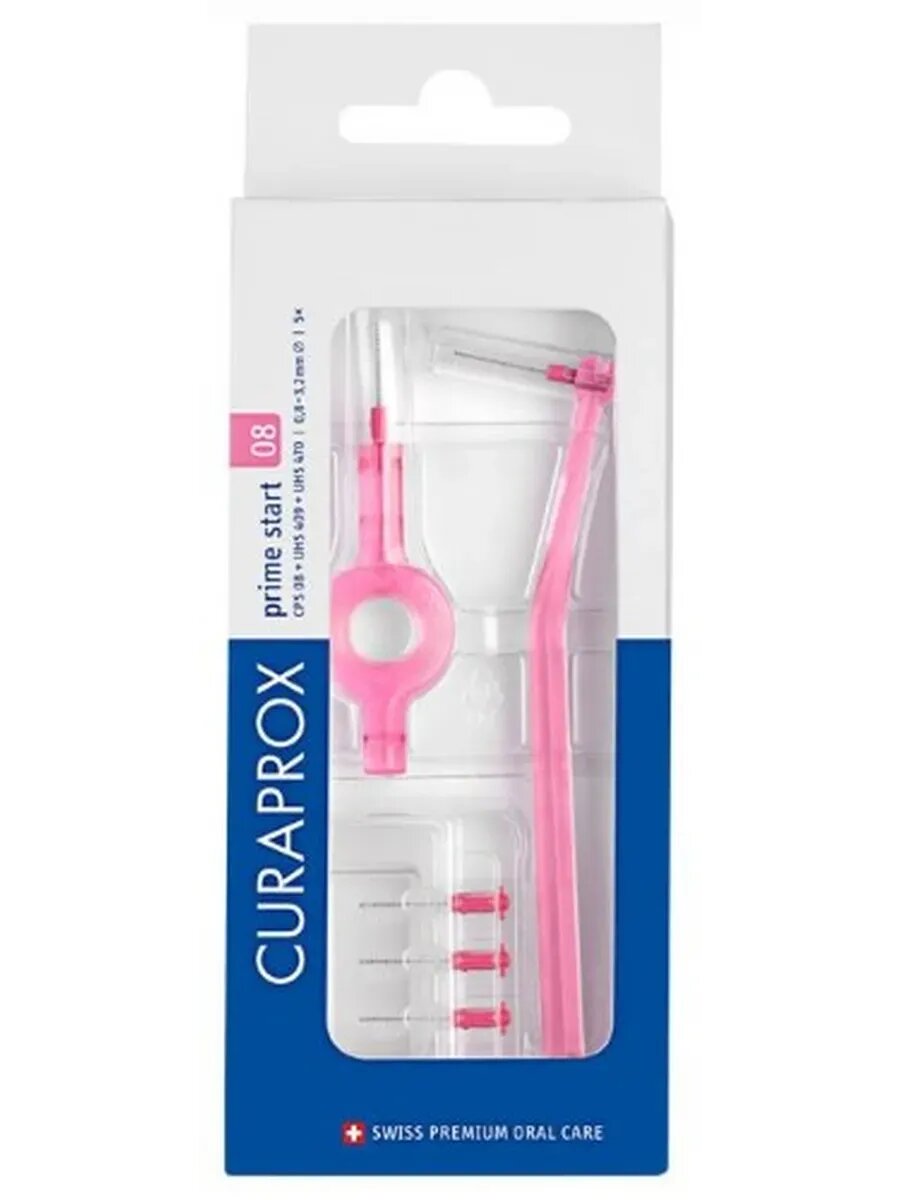 #Curaprox ершики межзубные cps08 prime start 5 шт./набoр c держателями uhs 409 и uhs 470#