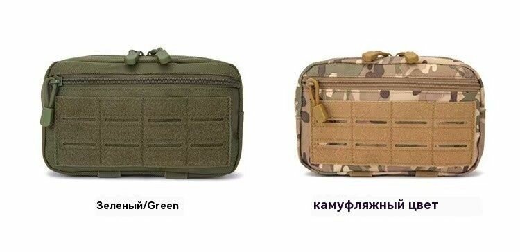 Тактическая поясная сумка Molle, черная, с отделениями, для охоты, туризма и медицинских нужд — фото 1
