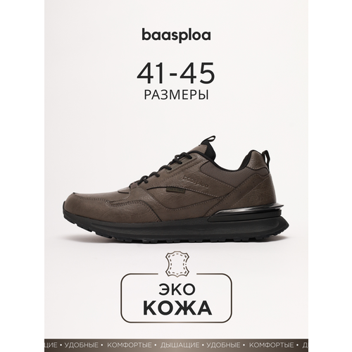 фото Кроссовки baasploa vintage running, полнота 6 (ru)/ на среднюю стопу, размер 45, серый/кремовый