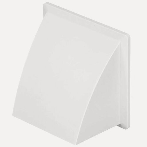 Изображение товара Выход стенной пластиковый Event 175х175 мм с обратным клапаном и фланцем D100, белый, для вытяжной вентиляции