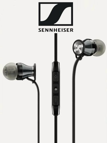 Изображение товара Наушники проводные Sennheiser Momentum In-Ear, M2 IEG, mini jack 3.5 мм, черный