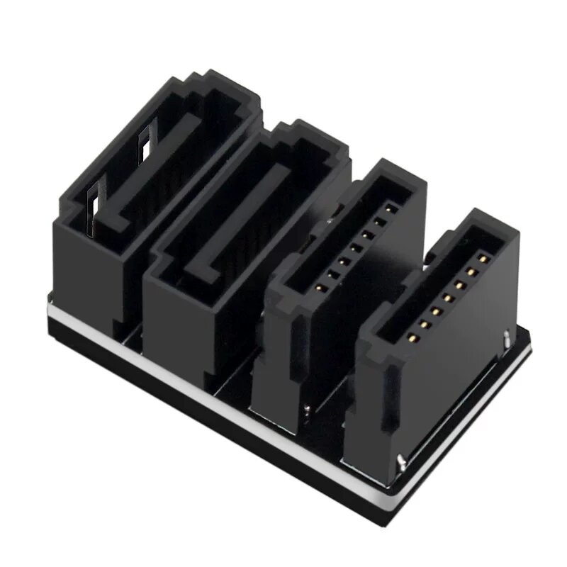 Двухпортовый SATA 6Gbps 7-пиновый адаптер с углом 180 градусов для материнской платы с разъемами 7-pin