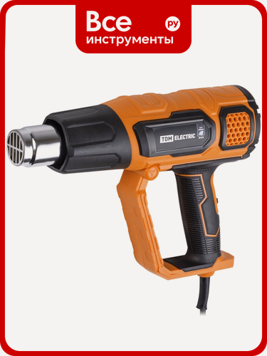 Изображение товара Технический фен TDM ELECTRIC тф-02 алмаз, 2000 вт, 2 режима, 50-600 c, кейс SQ1029-0102, 500 л, пластиковая