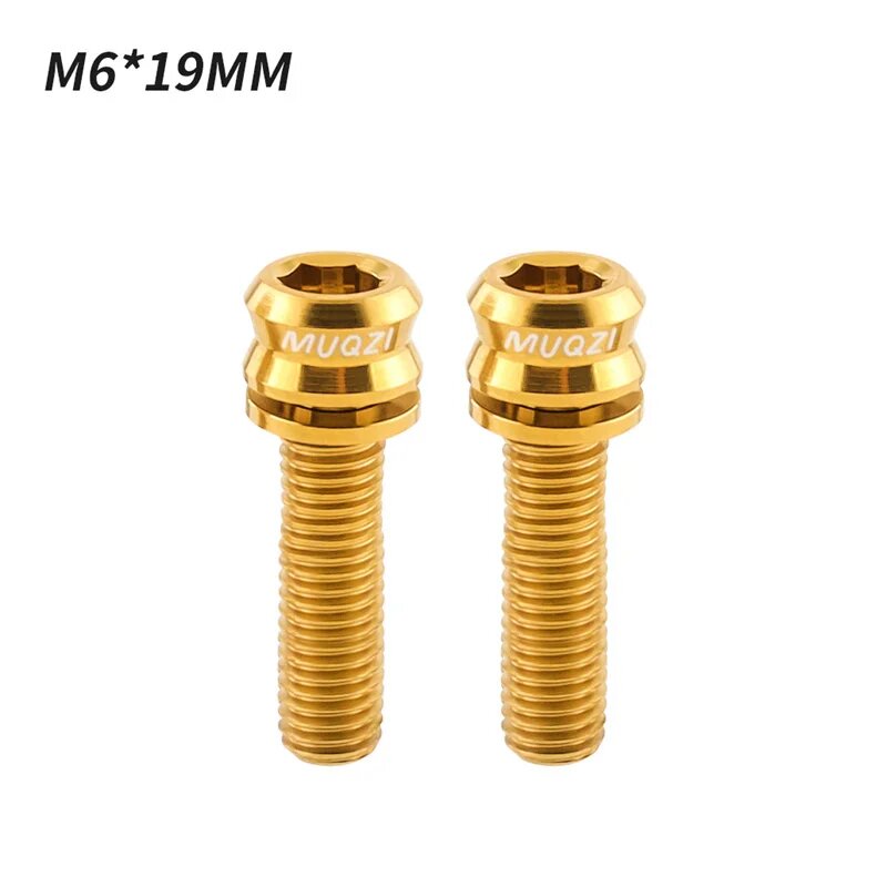 Болты тормозного суппорта M6x19, титан, золотистый, 2 шт