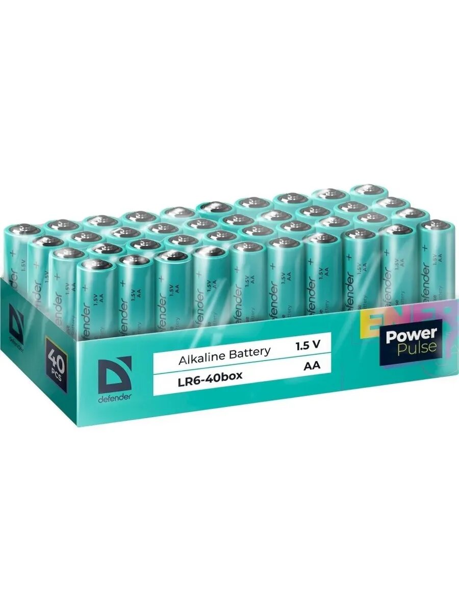 Алкалиновые батарейки PowerPulse LR6-40 шт.
