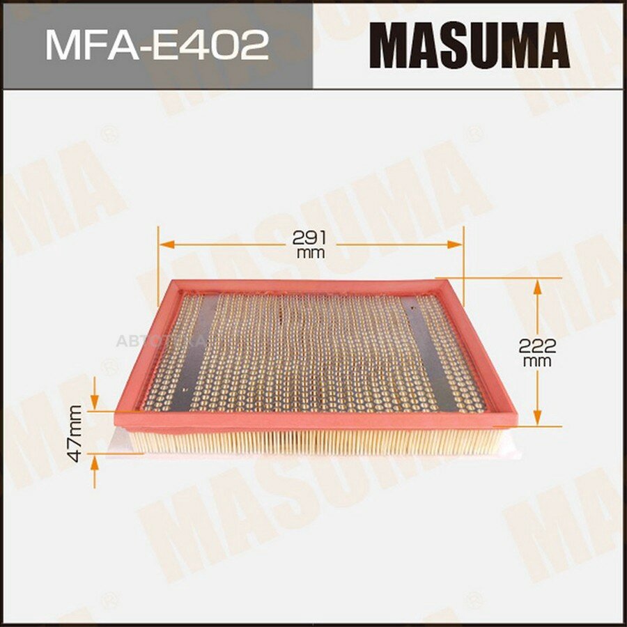 Воздушный фильтр A0291 MASUMA LHD OPEL/ ASTRA/ V1600 V1700 V1900 V2200 04- (1 MASUMA MFAE402