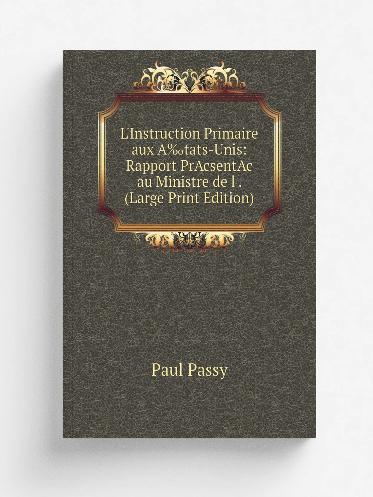 L'Instruction Primaire aux A. tats-Unis: Rapport PrAcsentAc au Ministre de l . (Large Print Edition) | Paul Passy | Репринт