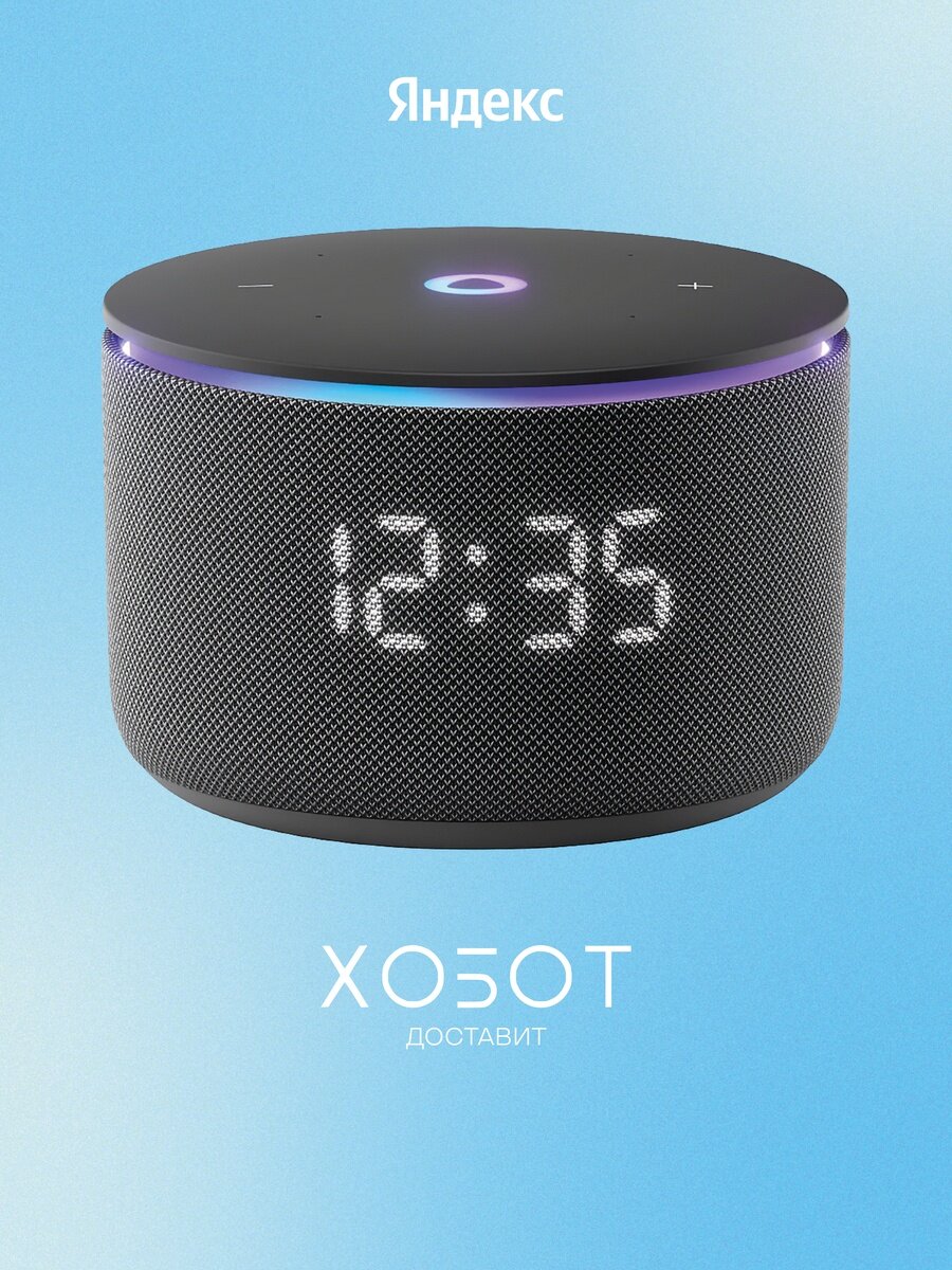 Умная колонка Яндекс Станция Мини 3 Про с Алисой с Zigbee чёрный