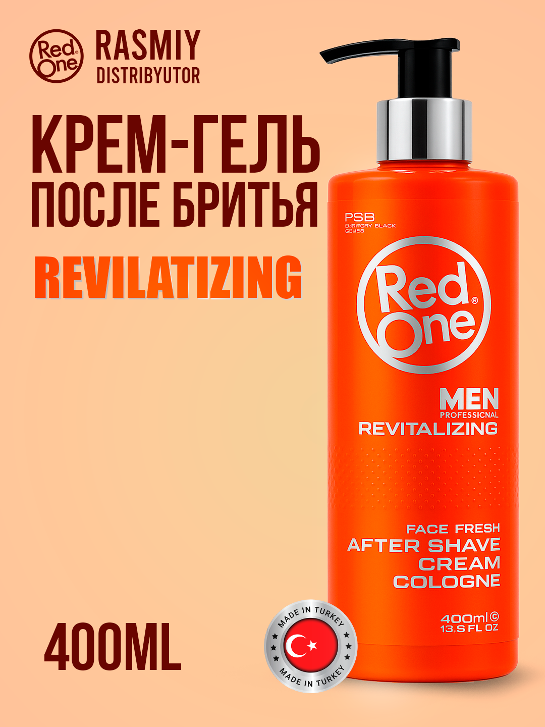 RedOne Face Fresh After Shave Cream Cologne REVITALIZING, крем-колонь после бритья, red 400 мл.
