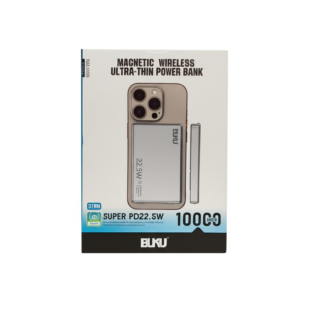 Внешний магнитный аккумулятор Powerbank Magsafe для Iphone, 10000 мА/ч, Серого цвета