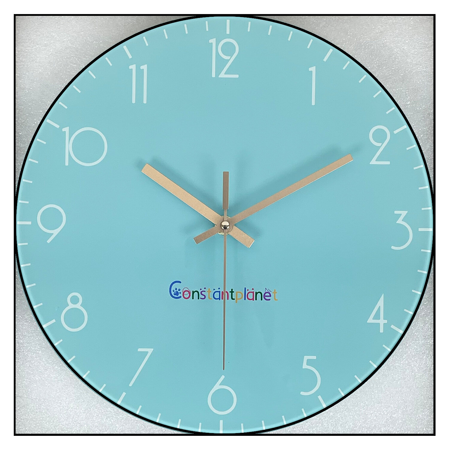 【12 дюйм (ов) ов) 30 см】 Легкие роскошные настенные часы из закаленного стекла немые часы для гостиной часы для украшения стен