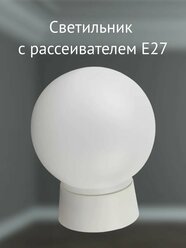 Светильник прямой, настенно-потолочный, с рассеивателем "Шар" Свет Витебск под лампочку Е27, IP20, D150, белый