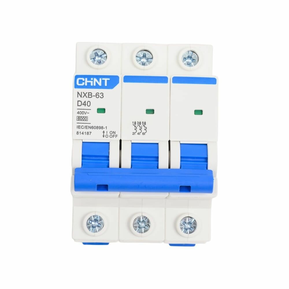 Выключатель автоматический модульный 3п D 40А 6кА NXB-63 (R) CHINT 814187
