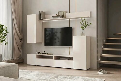 Изображение товара Стенка Гостиная Верона (Кашемир, Кашемир) 2130мм х1704мм х346 мм.