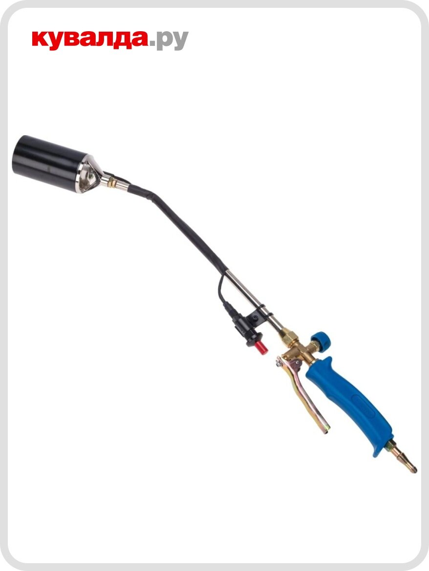 Горелка газовоздушная REXANT ГВ-600П кровельная 6 см/85 см с пьезоподжигом
